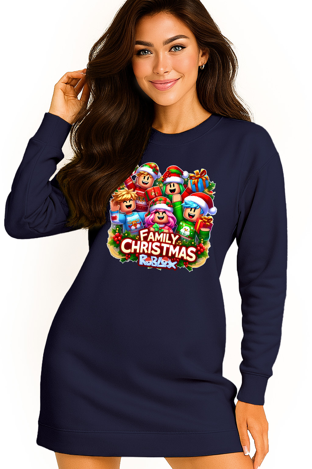 Mikina Vánoční Oversize Šaty Roblox Dárek K Vánocům S