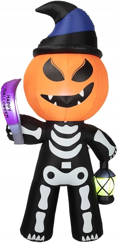 Halloween Nafukovací Led dekorace Dýně Duch Kostlivec