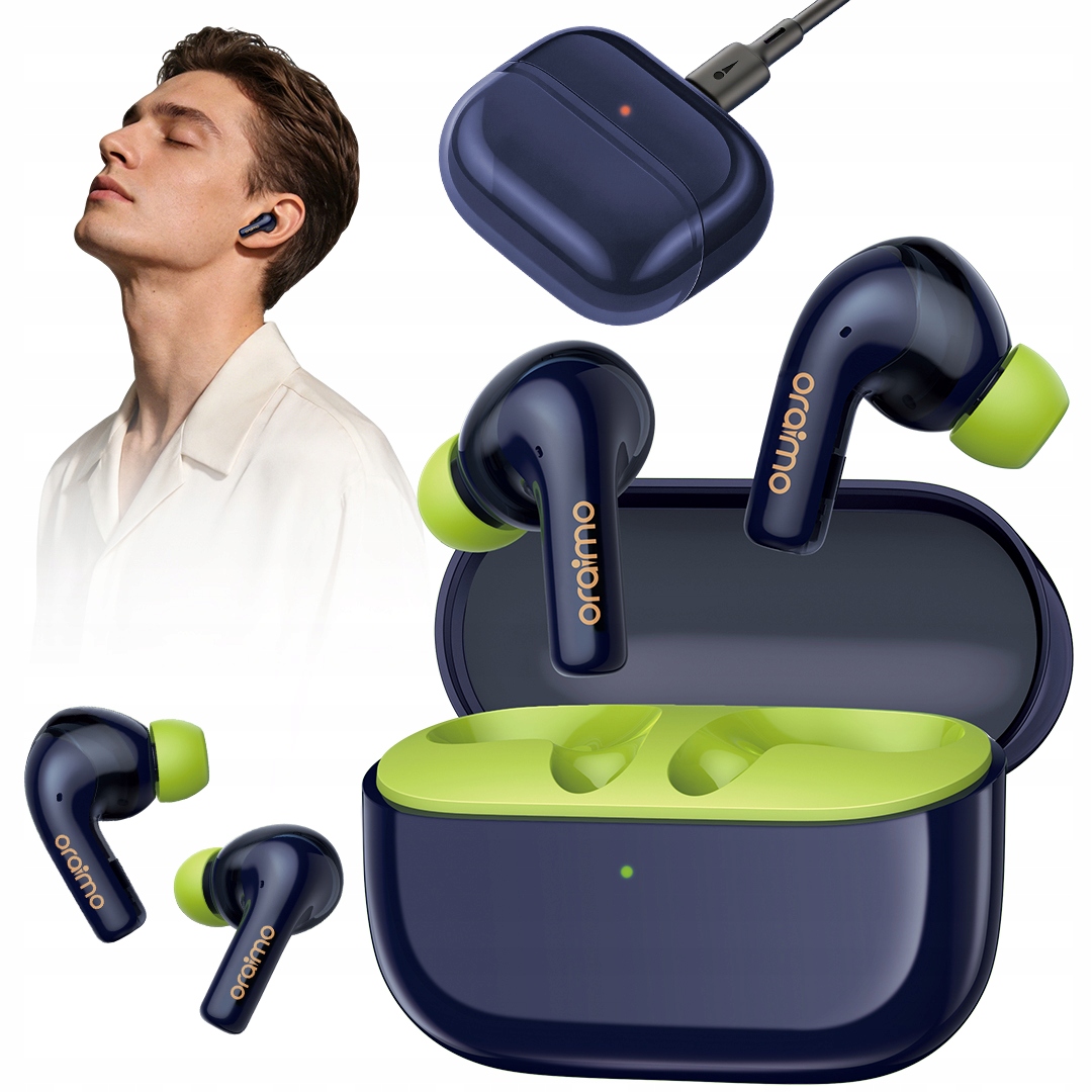 Oraimo Anc Słuchawki Bezprzewodowe Douszne Pro Bluetooth 5.4 Do Sportu