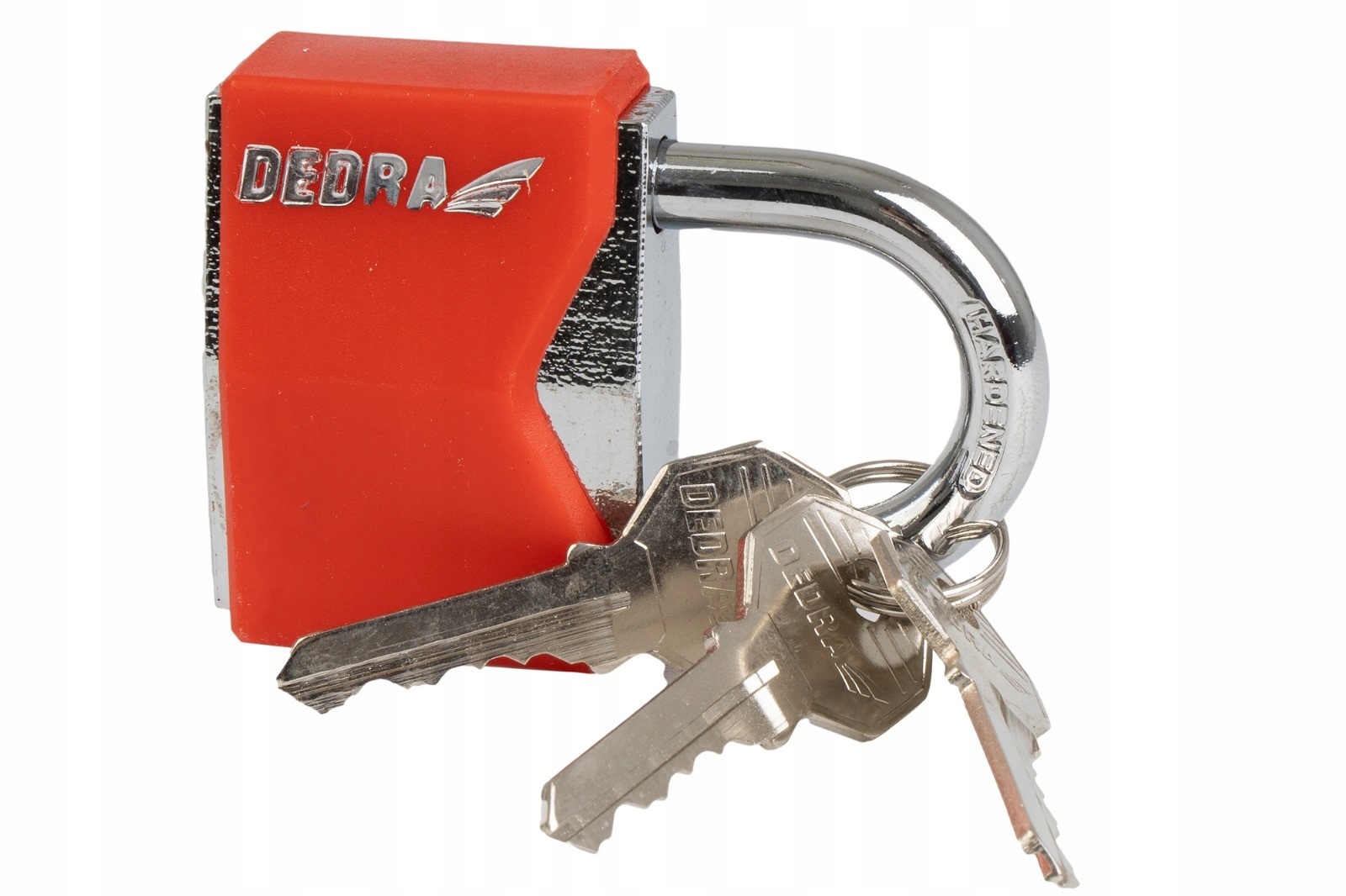 DEDRA KŁÓDKA ŻELIWNA HARTOWANA W OSŁONIE PCV 30MM + 3x KLUCZYK 11U110 Marka Dedra