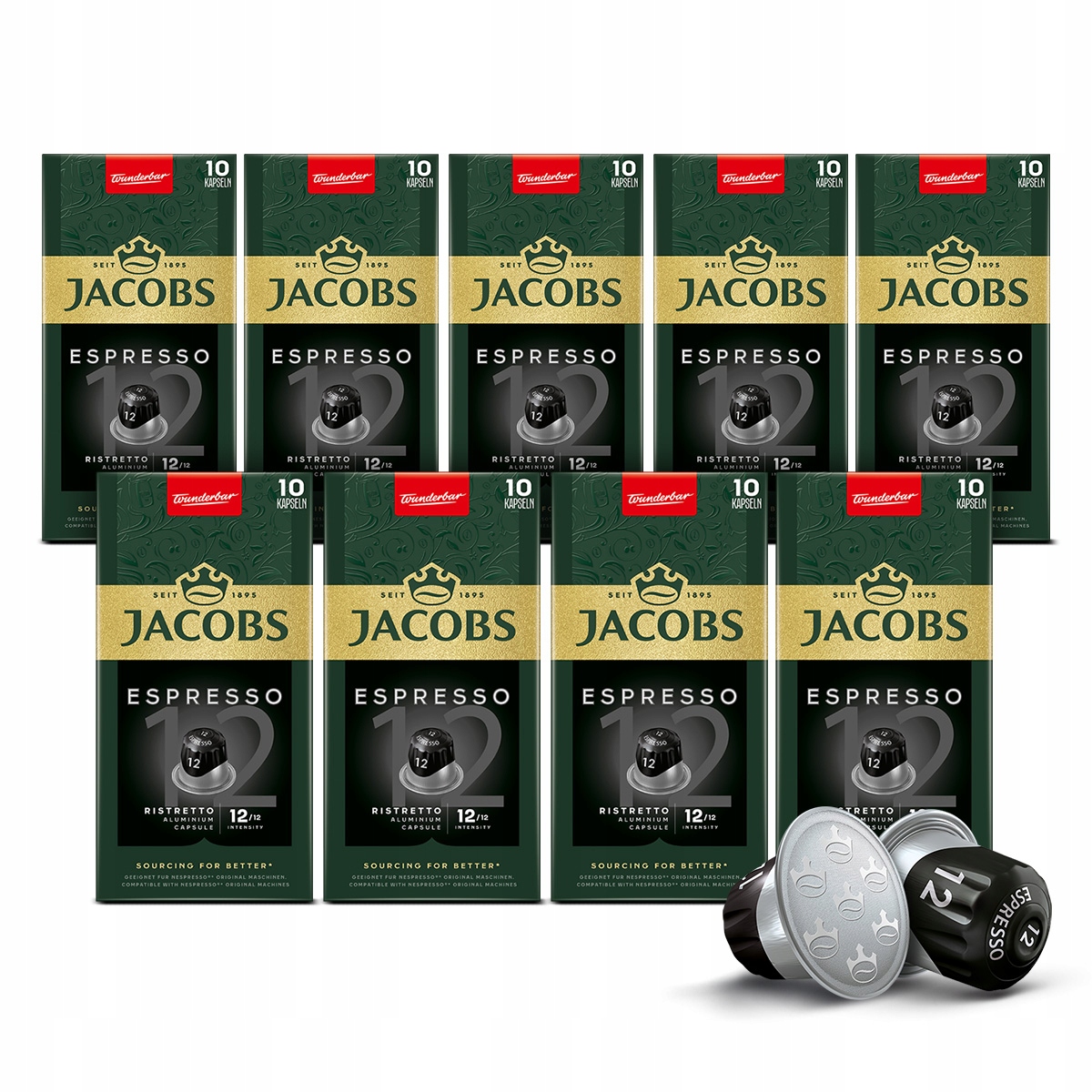 Kapsułki Jacobs Espresso Ristretto 12 do Nespresso(r)* 9x 10szt