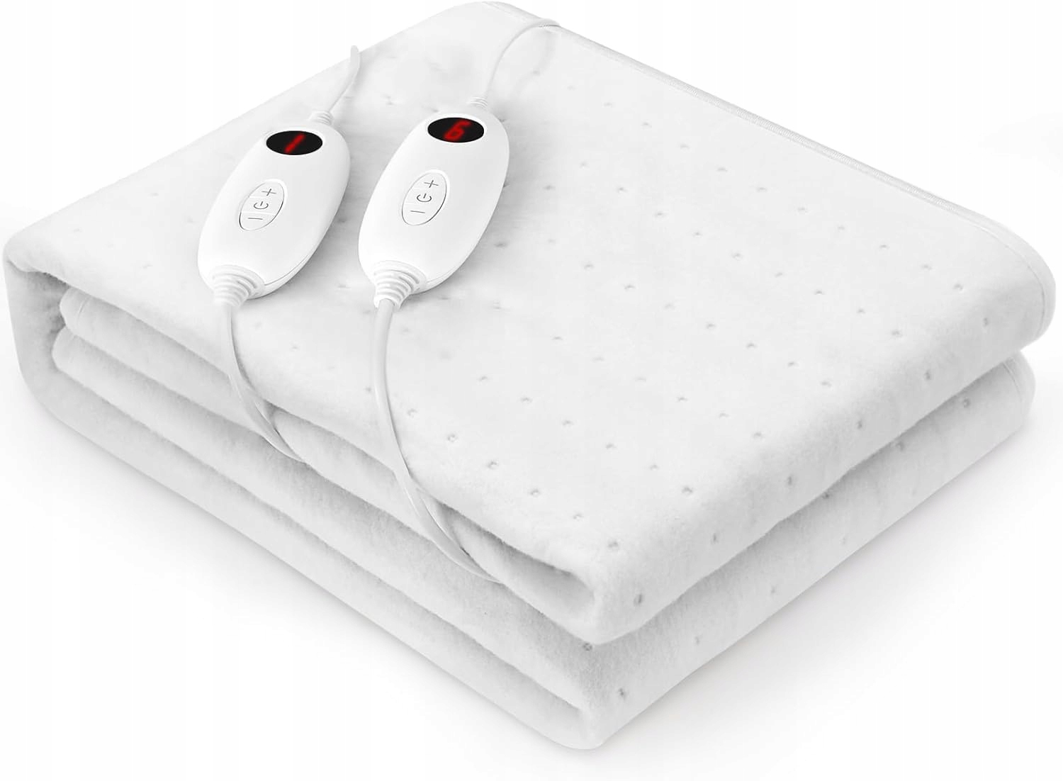 Tlgreen Mata podwójna grzewcza do łóżka koc 100W, 187x139 cm jasnoszara