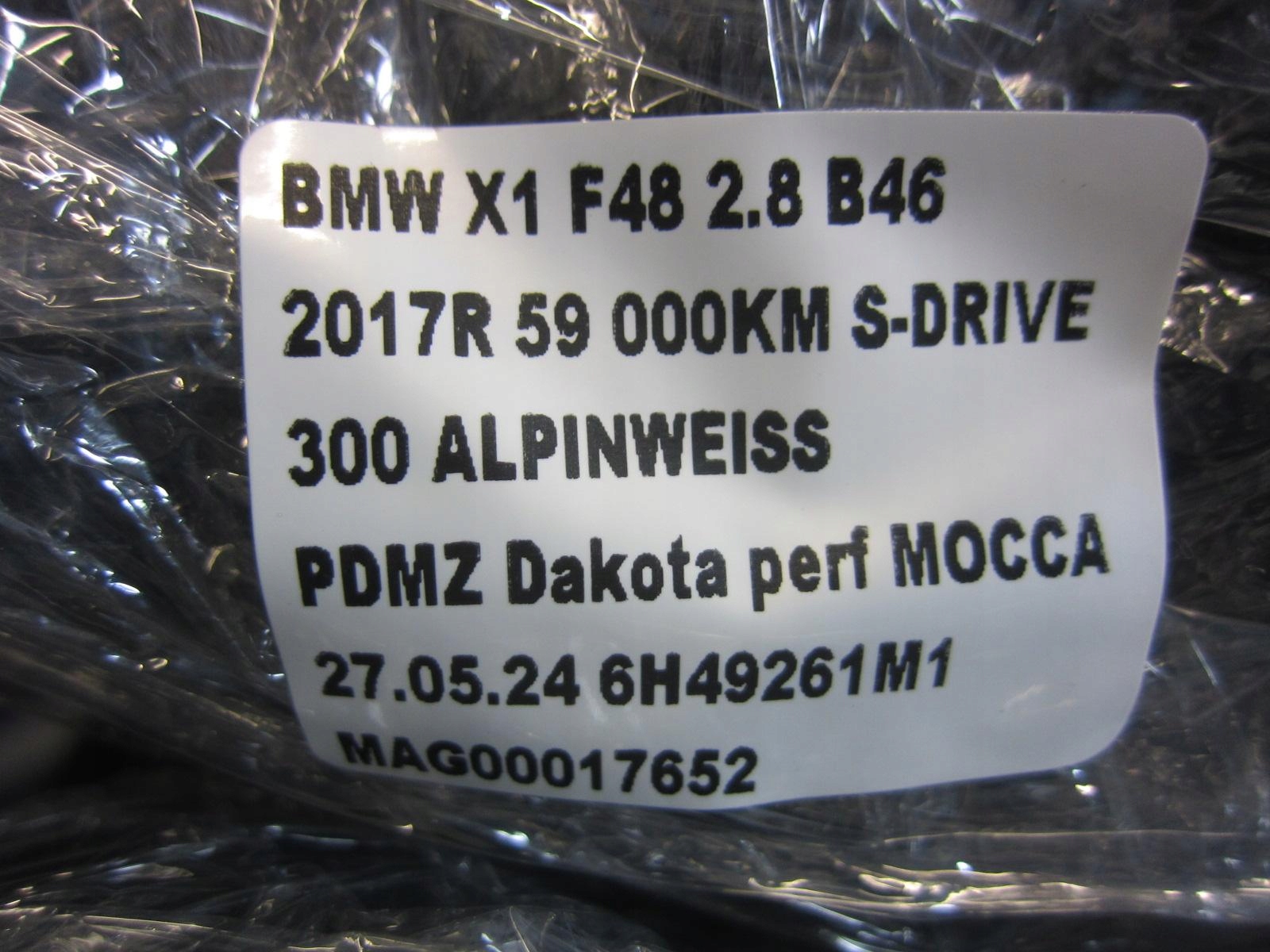 BMW X1 F48 bundle lights LED left front wiring cables WTYCZKI 6821867