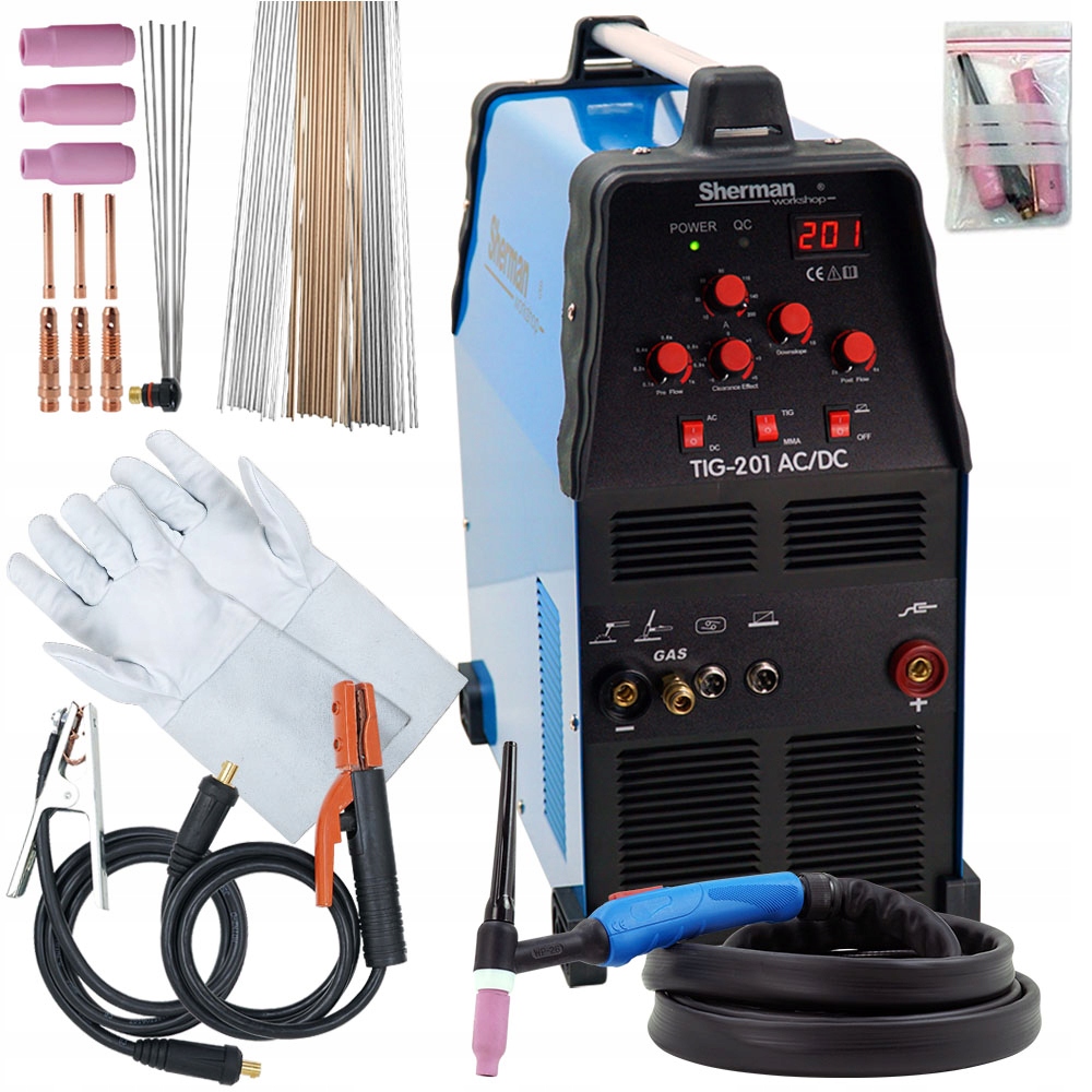 Spawarka TIG AC DC MMA aluminium Sherman TIG 201