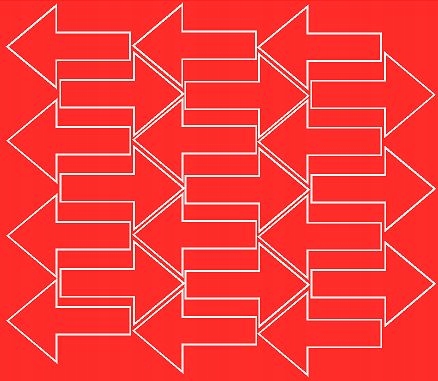 Naklejka strzałki 7x4,5cm 42szt fv czerwony