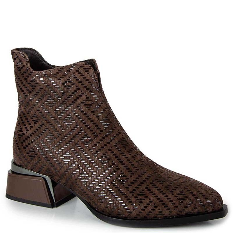 S.barski CR62-1042 Hnědé Kožené Kotníkové Boty 36