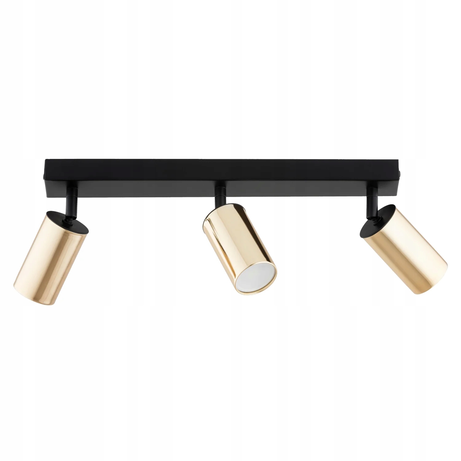 Stropní svítidlo moderní černá se třemi zlatými reflektory Alfa