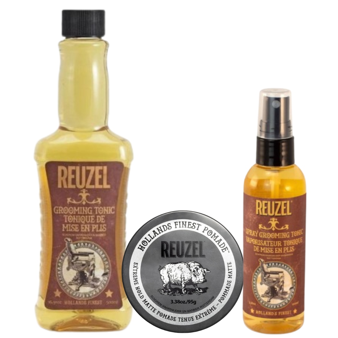 Reuzel Mocna Matowa Pomada Extreme 95g Tonik do włosów Grooming 500ml