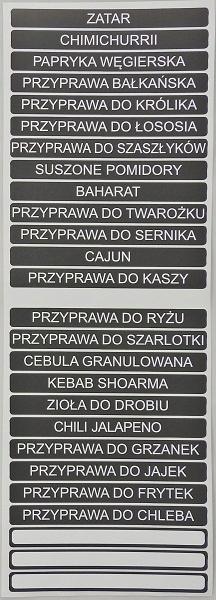 

Naklejki Grafit do przypraw Zatar przyprawnik