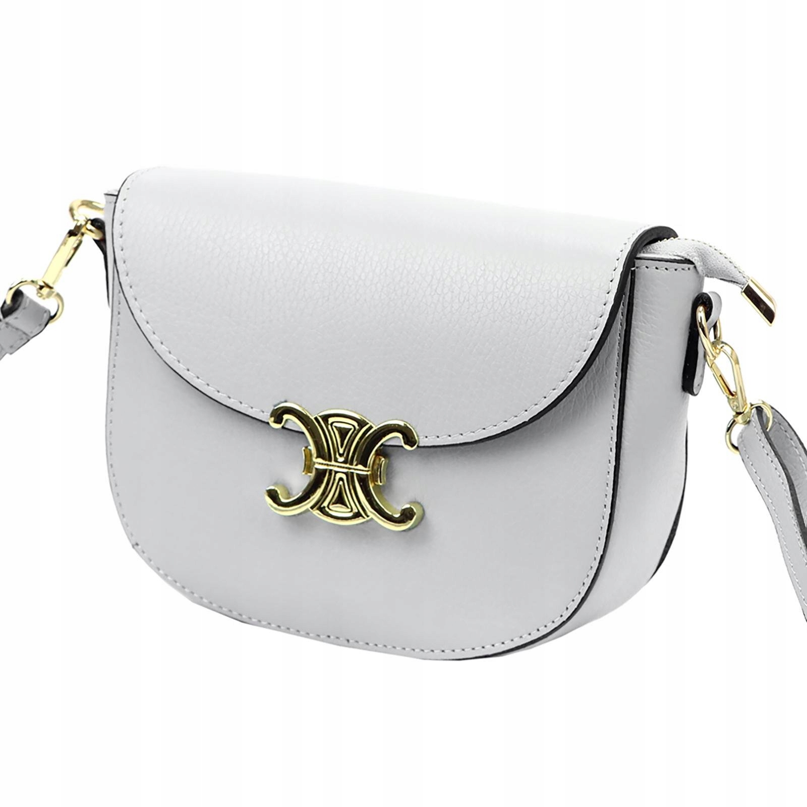 Dámská kabelka přes rameno kožená světle šedá Luka Dollaro