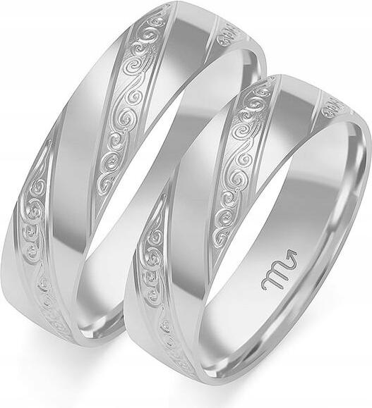 Snubní prsten zlato bílý na svatba 585 r 26 27 28 dámský, originální