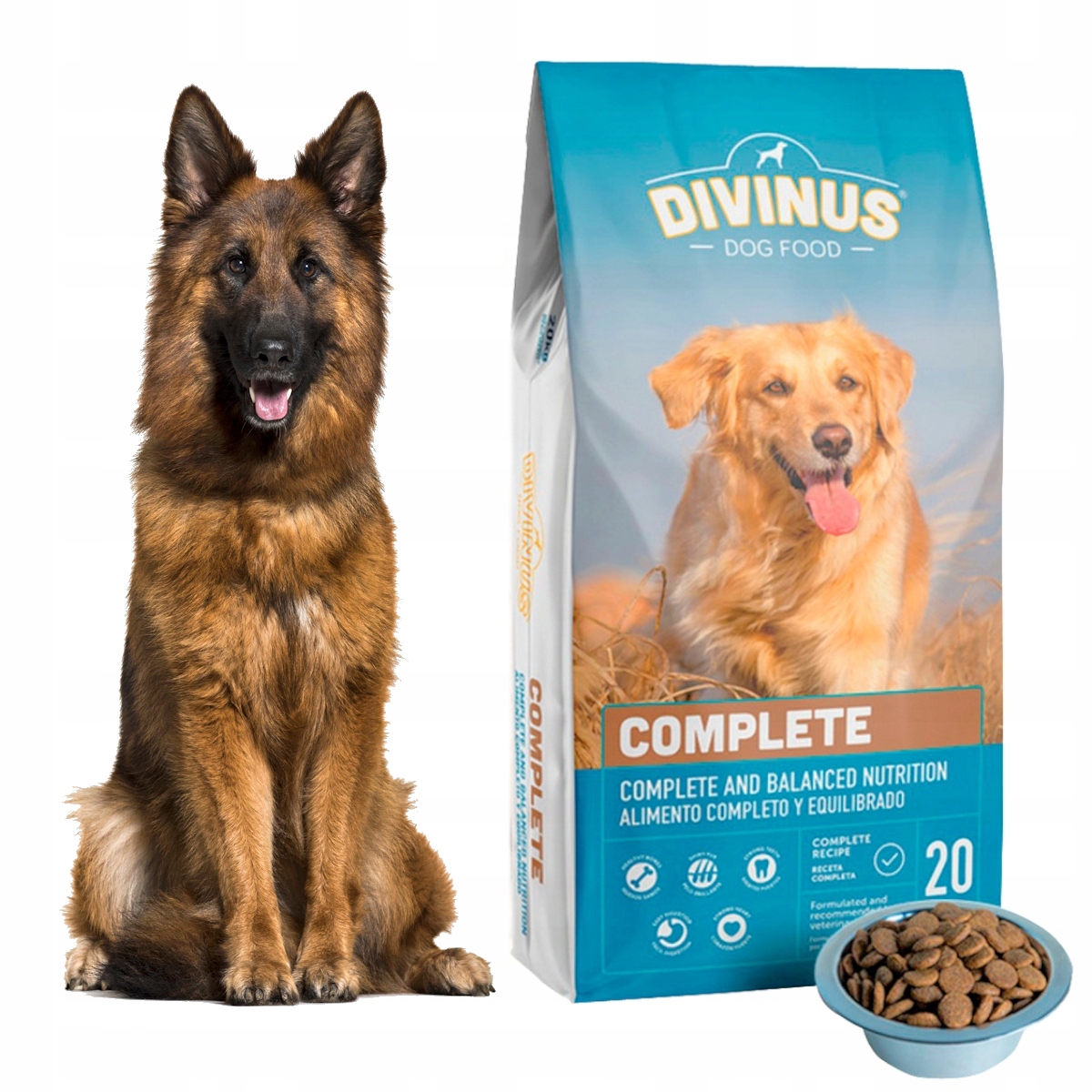 Levně Bohaté krmivo s nezbytnými složkami pro aktivní psy ovčáků, labradorů