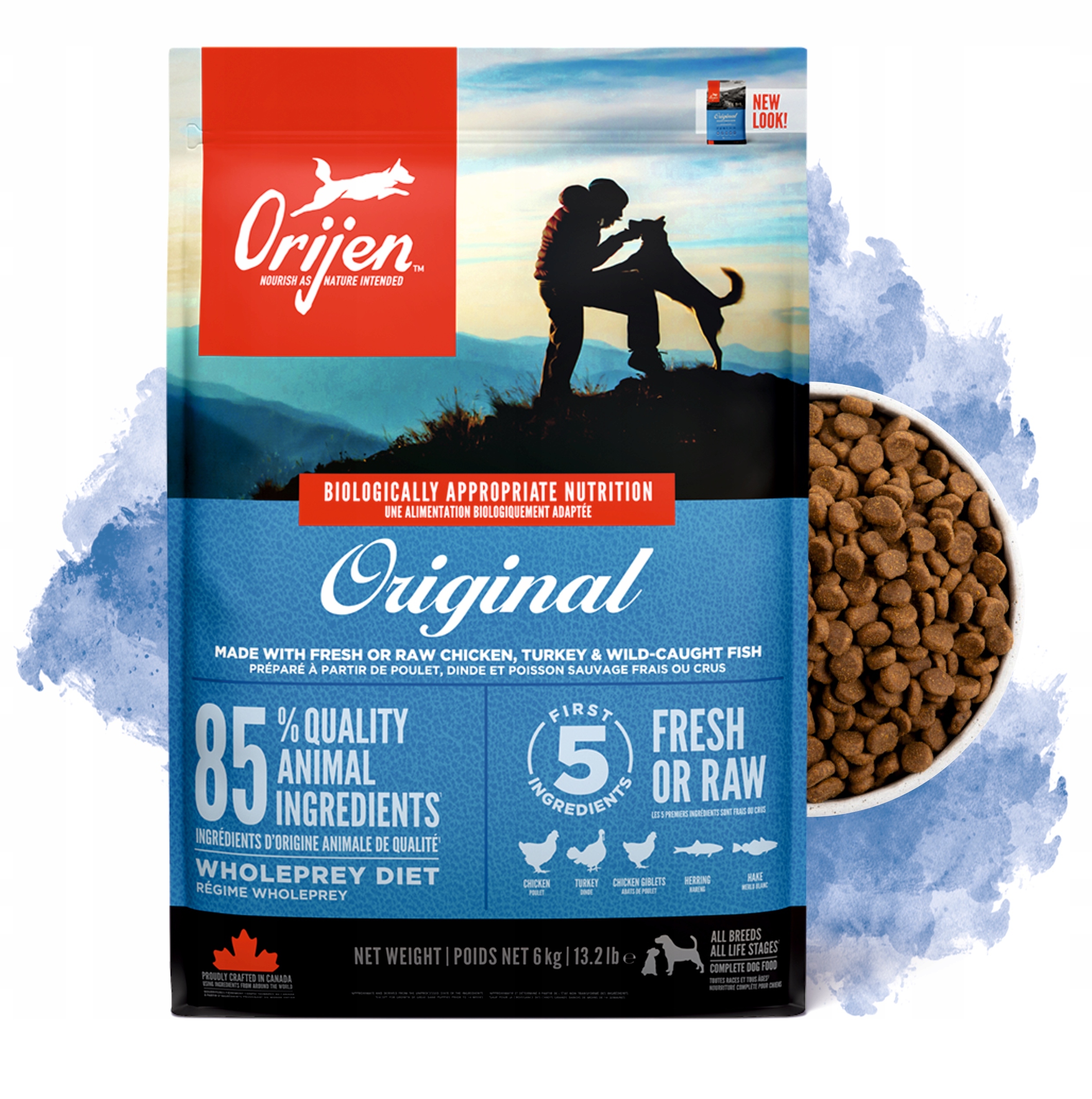 Orijen Dog Original karma sucha dla psa indyk, kurczak, ryby 6 kg
