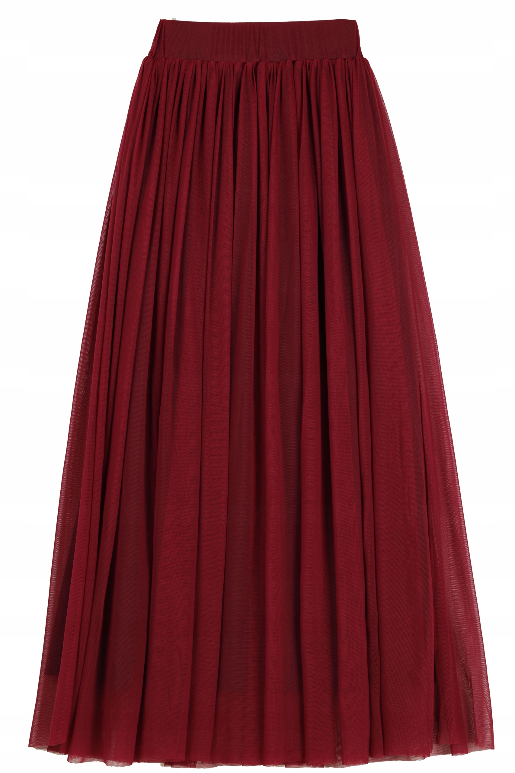 S/M SPÓDNICA TIULOWA BORDOWA długa maxi jesień