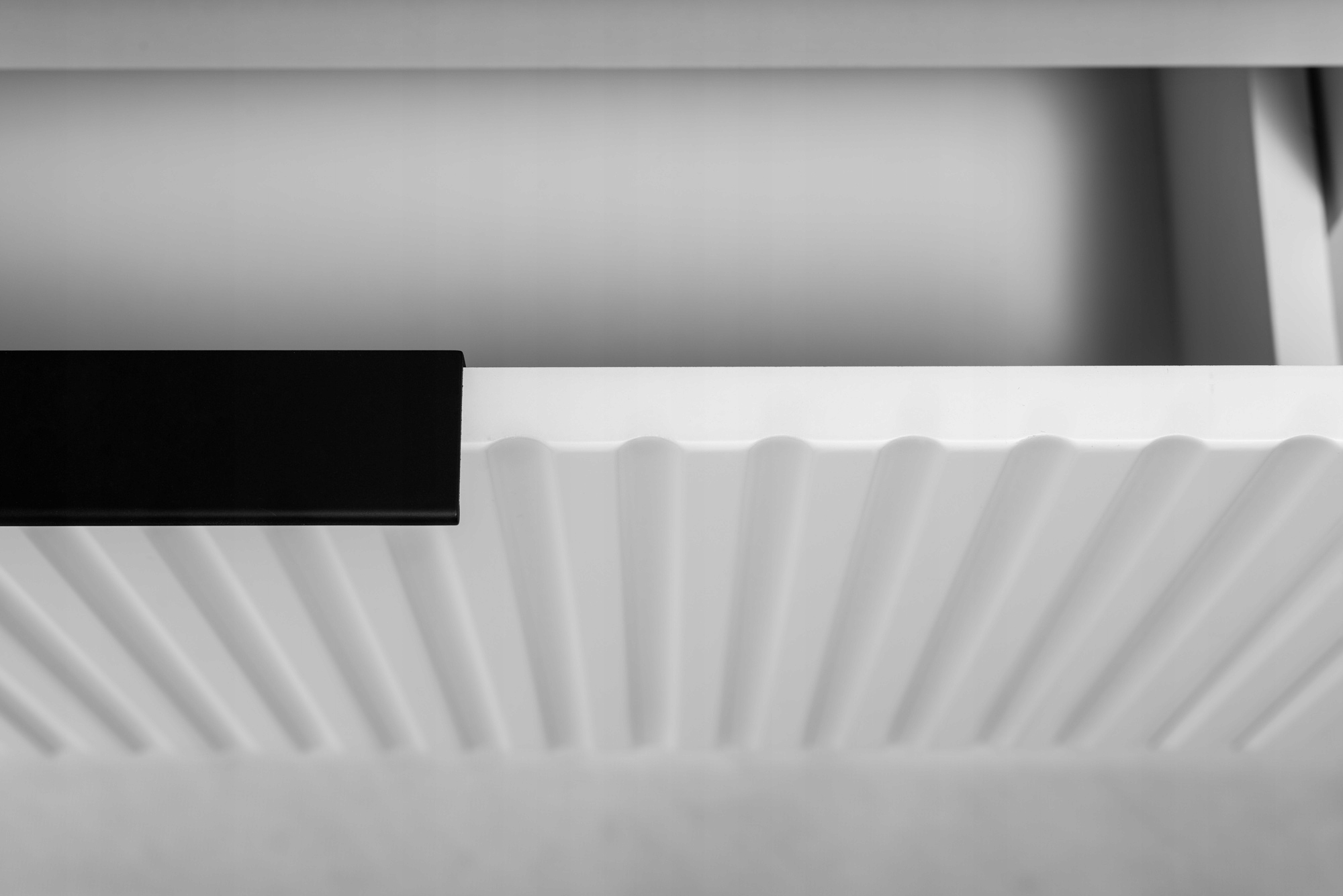 Szafka Łazienkowa Wisząca pod Umywalkę 60 Biała lakier RYFLOWANY front MDF Kolor frontów biały