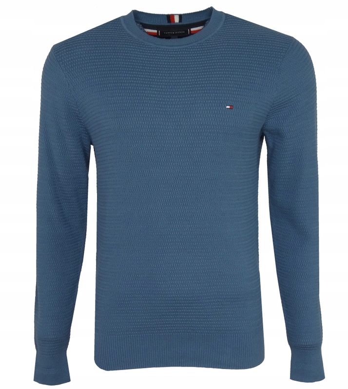 Tommy Hilfiger pánský svetr, bavlněný, modrý, S