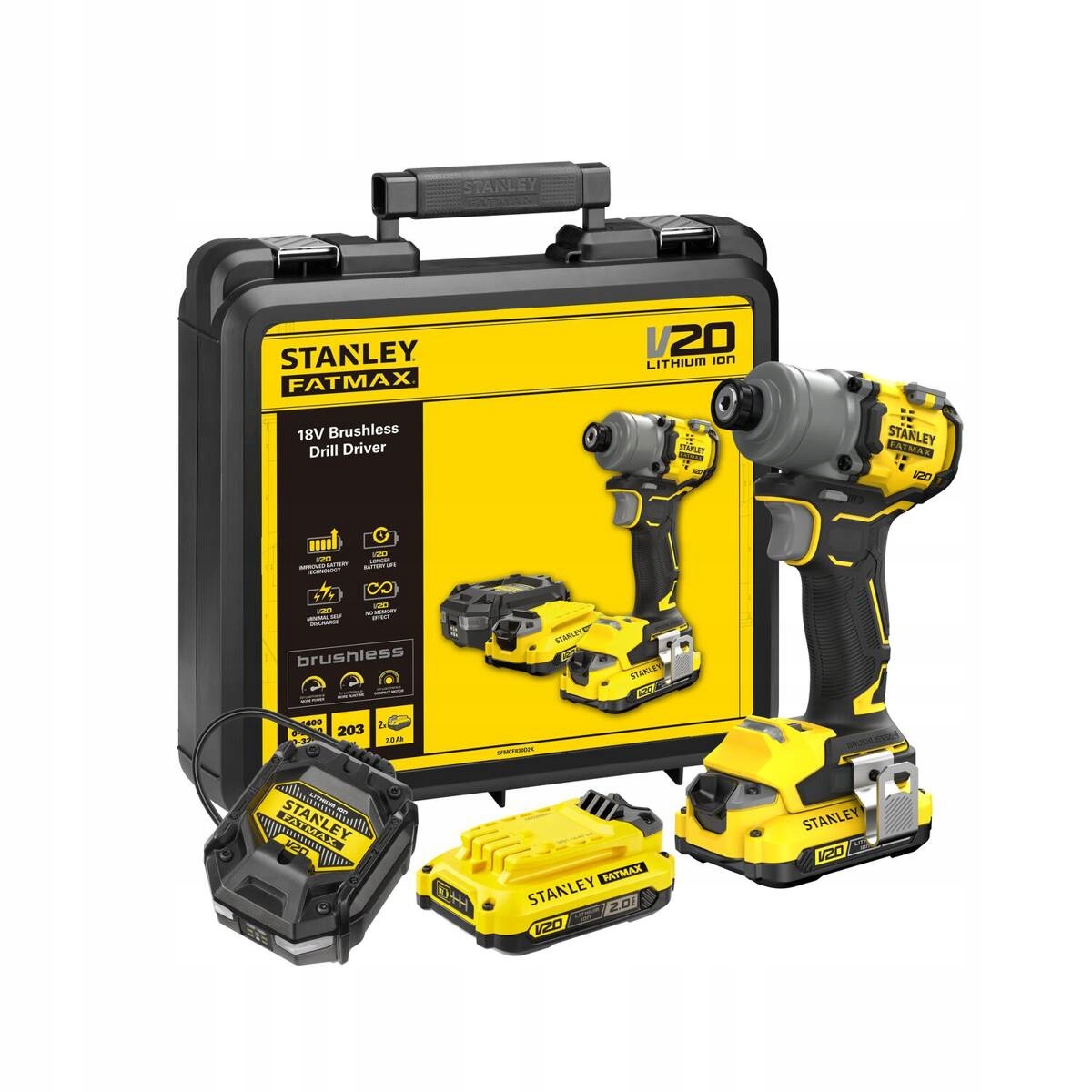 Zakrętarka udarowa Stanley 18V 2x 2Ah SFMCF830D2K-QW