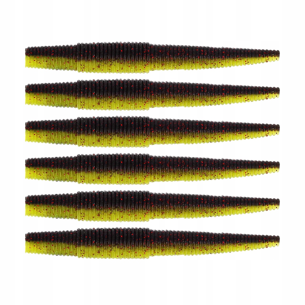 Westin Ned Worm 9cm 5g Black Chartreuse 6szt. przynęty