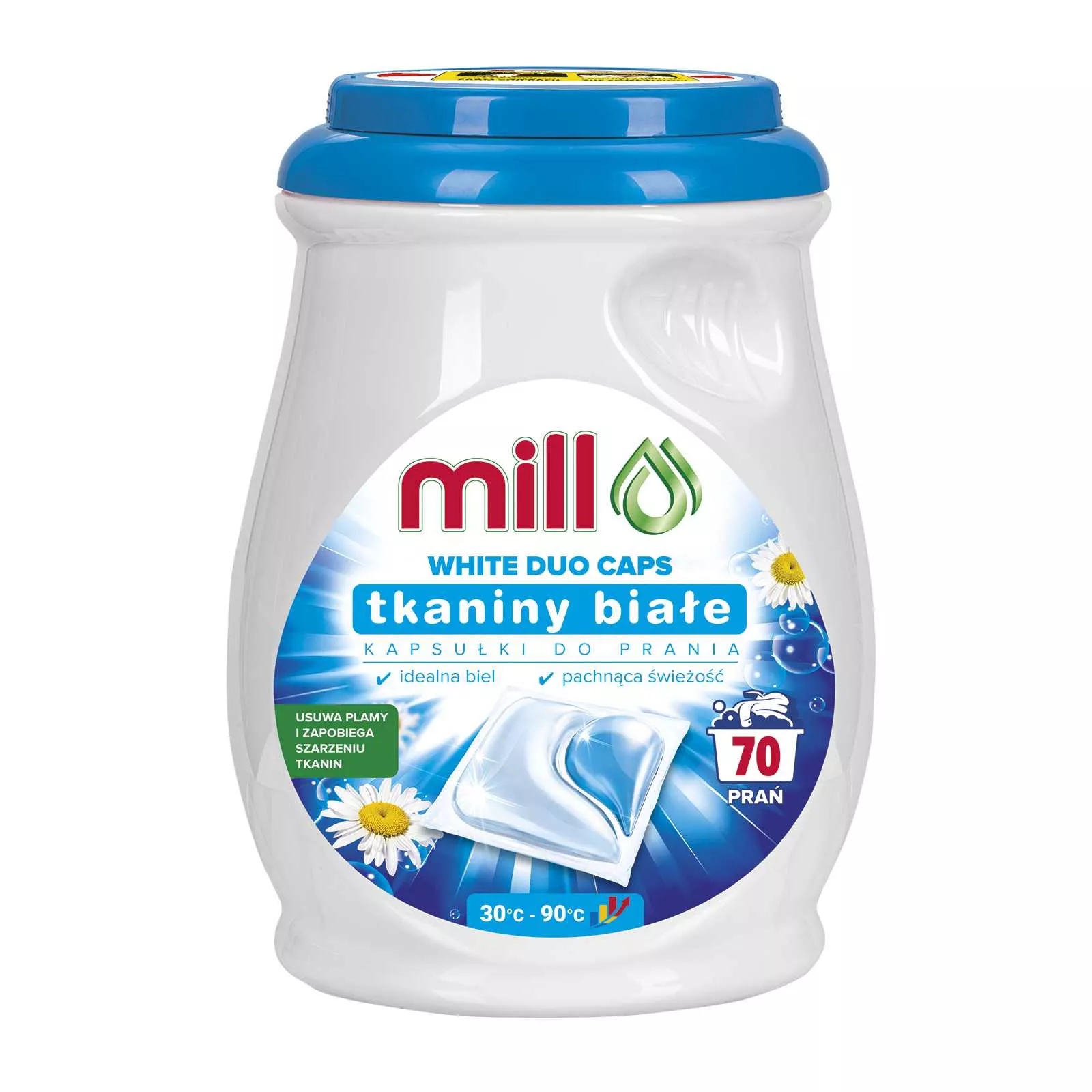 Levně Mill Duo Caps White Kapsle na praní 70 ks