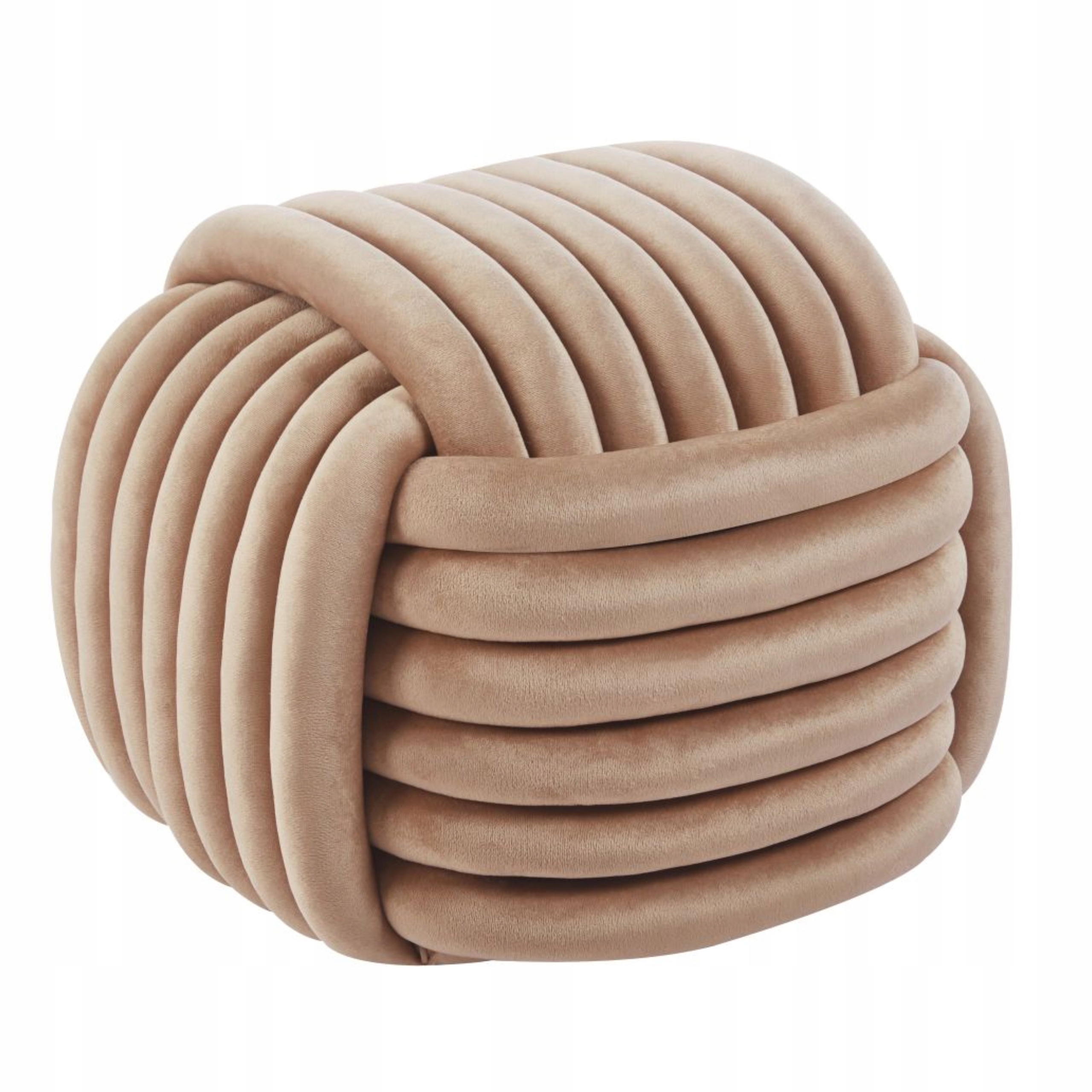 Taburet čtvercová 50x50 cm sedák 40 cm, velur cappuccino, čalounění