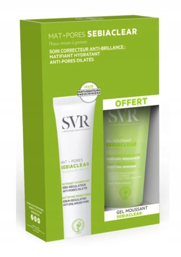 Svr Sebiaclear matujący Krem zwężający pory 40ml Żel myjący 55ml