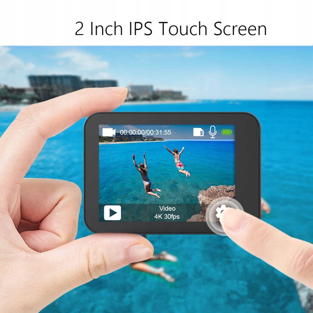 AKASO V50X Kamera Sportowa 4K 30FPS 64GB Podwodna WiFi 40M Stabilizacja — miniatura 2