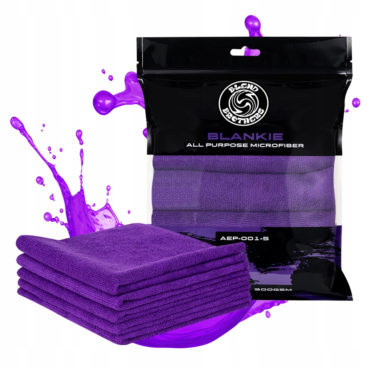 Mikrofibra Ściereczka do Auta Blankie 40x40cm 300gsm BlendBrothers 5szt.