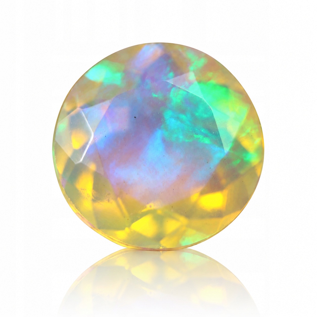 Přírodní opál 1.97 ct Kulatý Etiopie certifikát Wbd