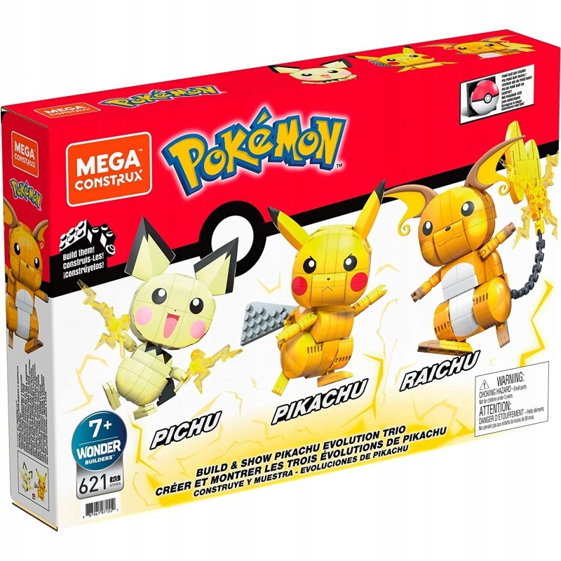 

Pokemon klocki Construx 3 pak Mattel Pikachu