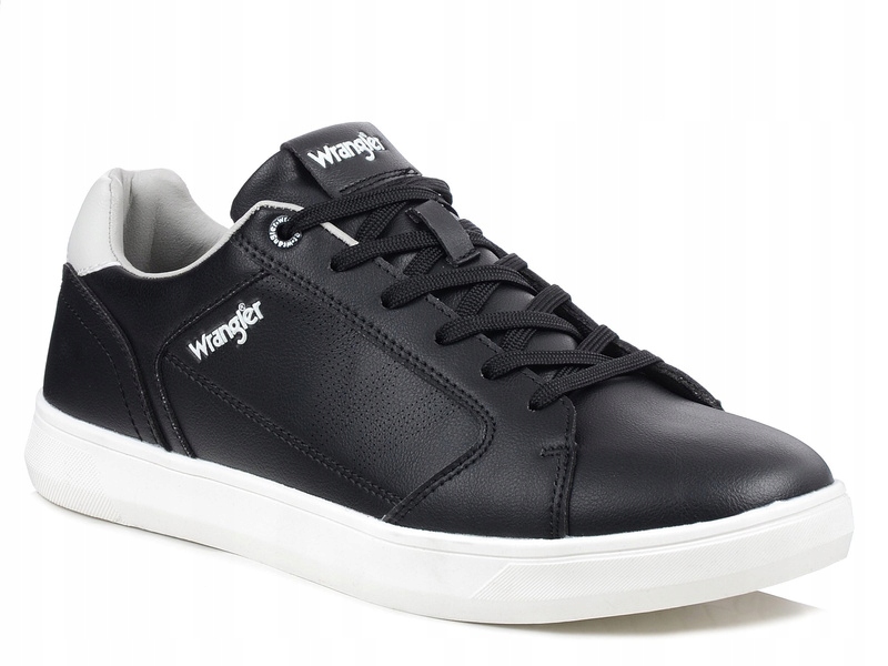 Buty męskie sneakersy czarne Wrangler Thomas sportowe niskie sznurowane 45