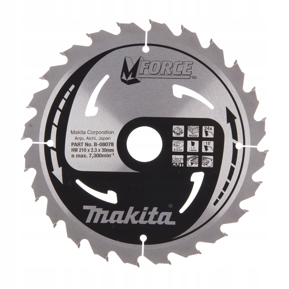 

Makita Piła tarcza do drewna 210x30 24z B-08078
