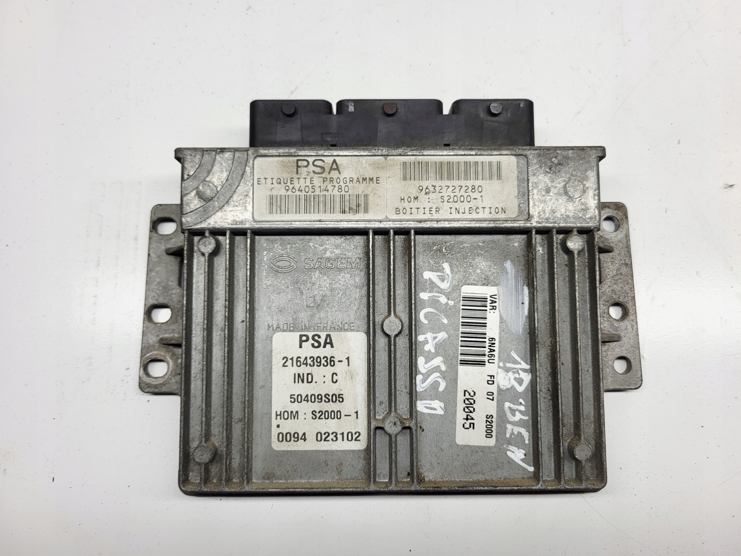 computer control unit of the engine CITROEN XSARA PICASSO 1.8 B 9640514780