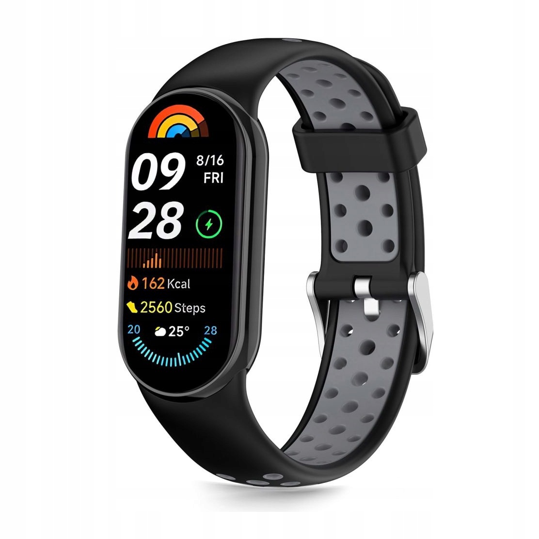 Pasek do Xiaomi Smart Band 8 9 10 Nfc Tech-Protect czarny/szary