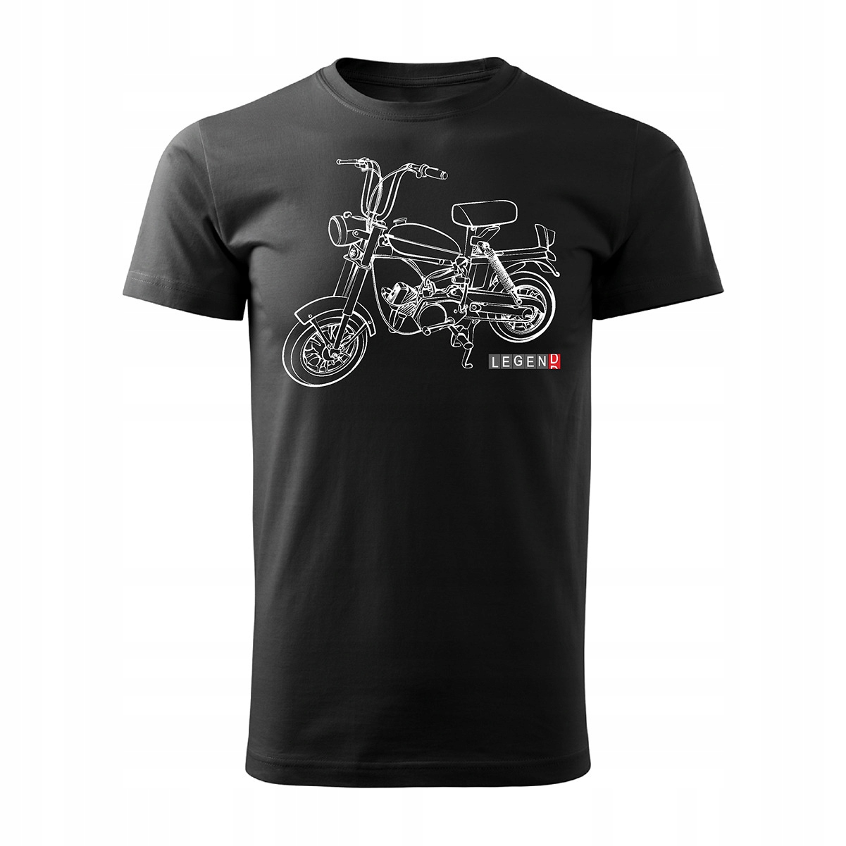 

Koszulka motocyklowa z motocyklem motor Motorynka