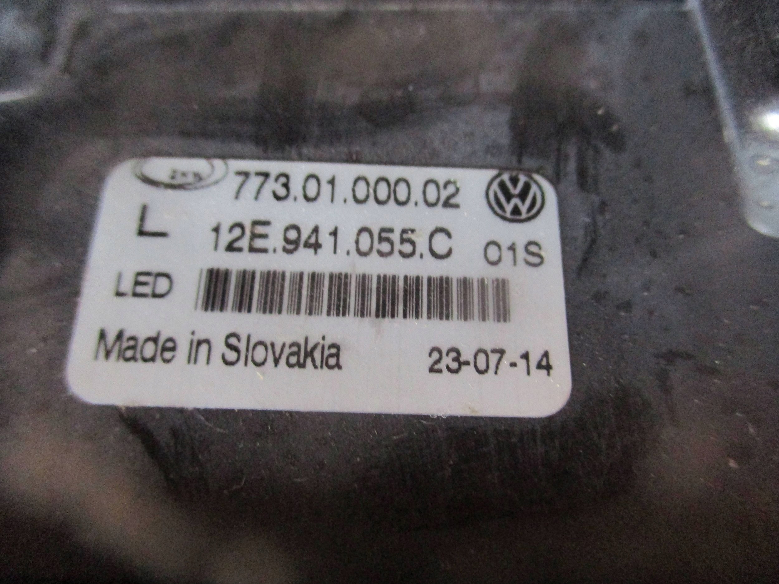 заглушка led левый vw