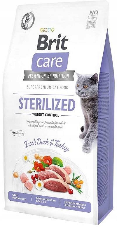 Brit Care Cat Grain-Free Sterilized Weight sucha karma dla kota 7 kg