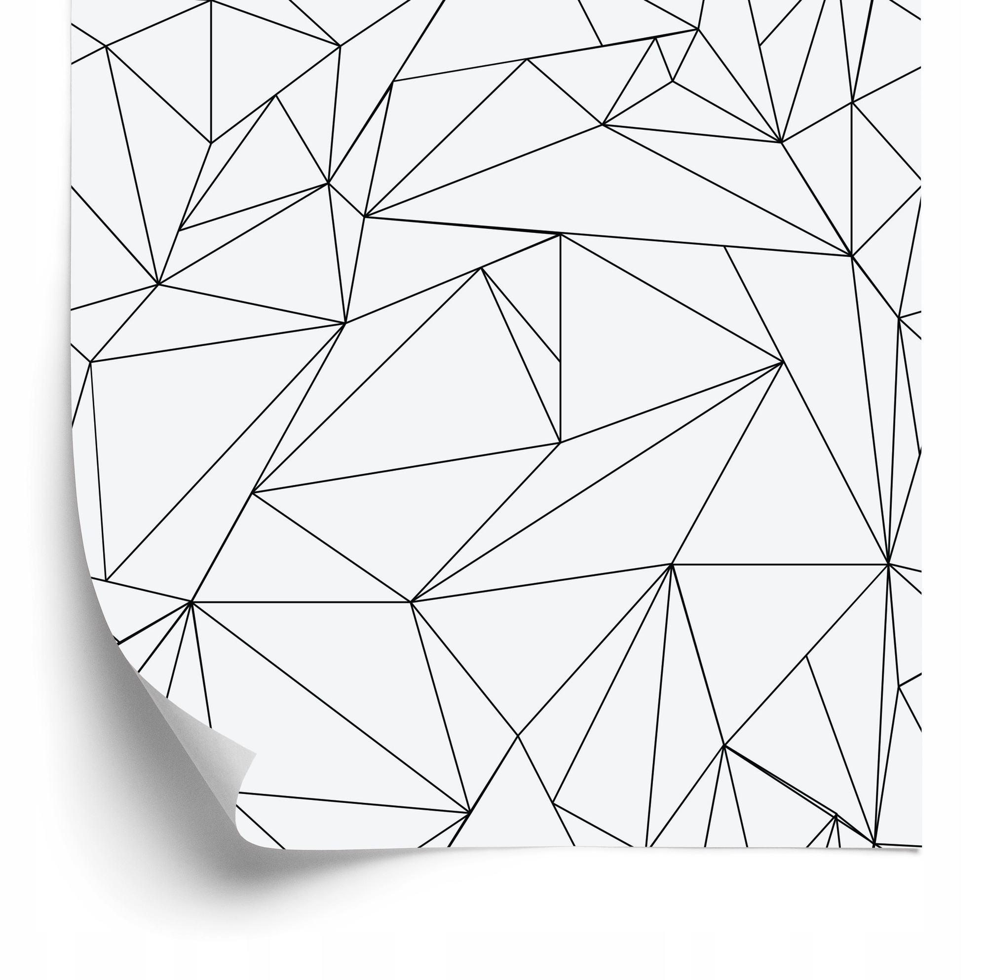 Tapeta Čierno-biely geometrický vzor 50x1000 cm