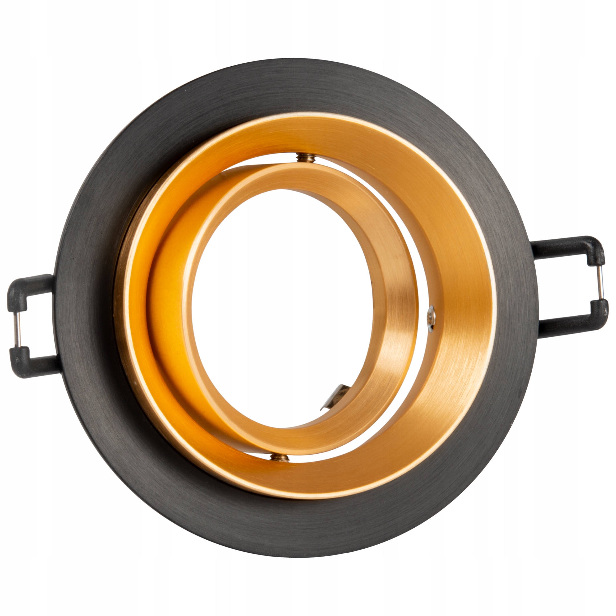 OPRAWA WPUSZCZANA HALOGENOWA RUCHOMA OKRĄGŁA SPOT LED CZARNA/ZŁOTA