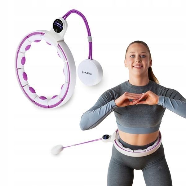 HHM17 Hula Hoop White/violet S Magnety A Závažím Počítadlo Hms