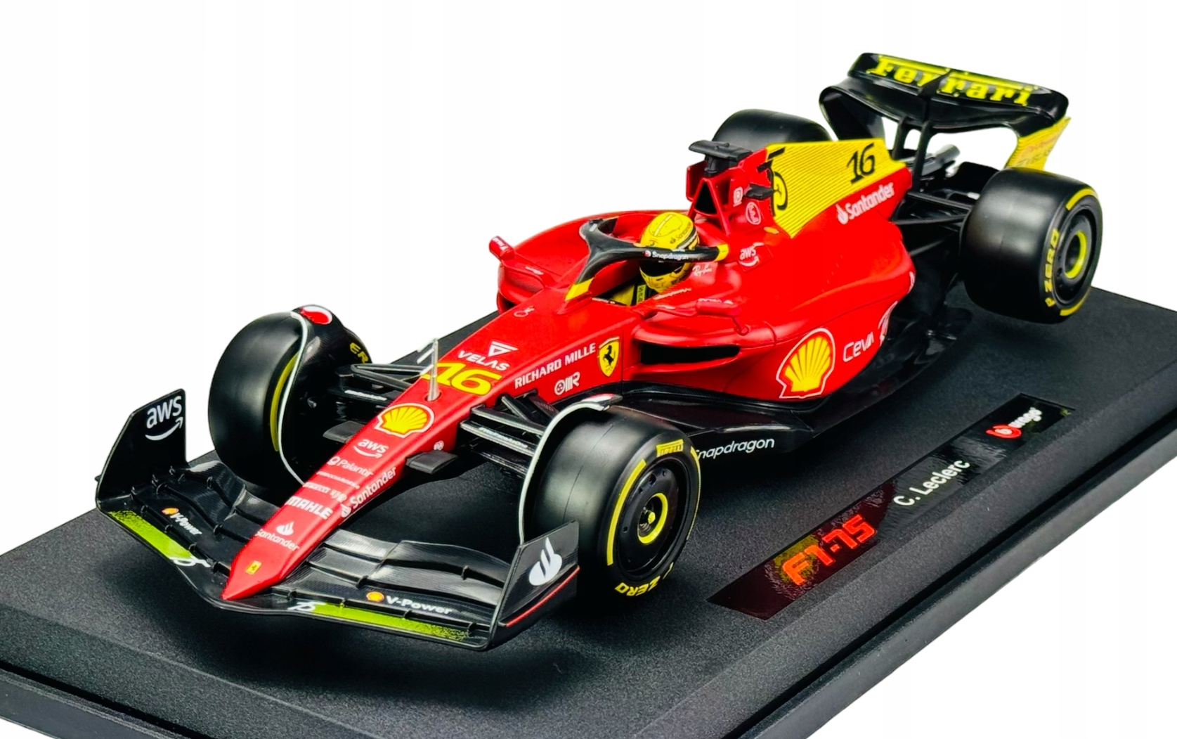 Bburago 2022 Ferrari F1-75 #16 Leclerc Gp Italii Vitrína 1:24 26806 Nový