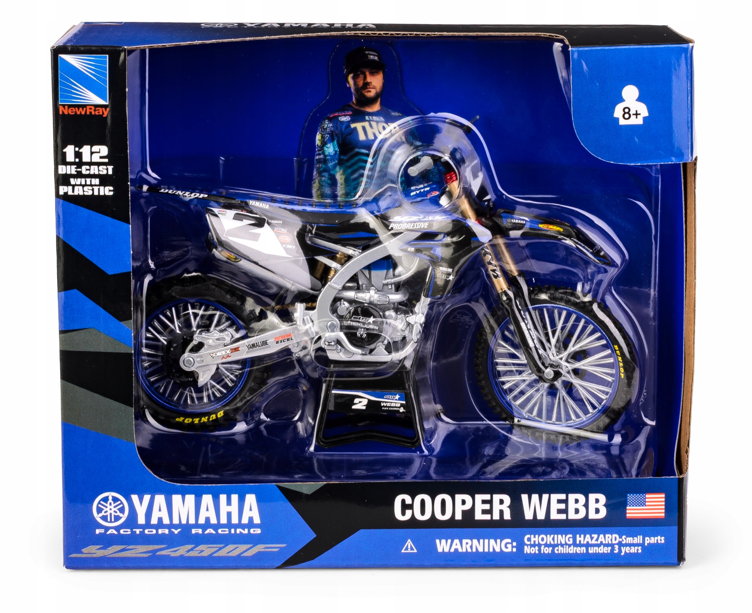 Yamaha YZ450F Star racing Cooper Webb 2022 1:12 205x170 mm Daffi