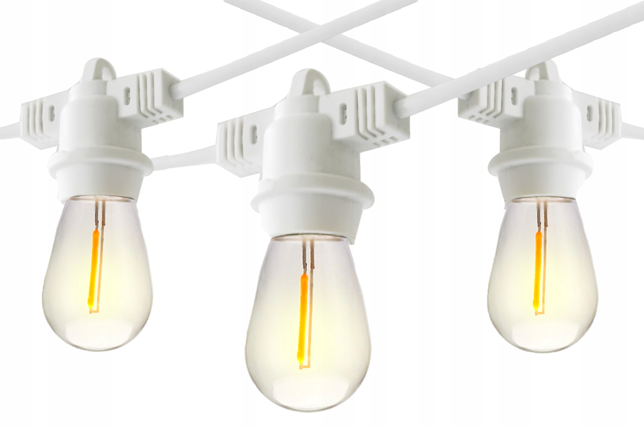Ozdobne żarówki filament na kablu 10m co pół metra girlanda ogrodowa 10x10
