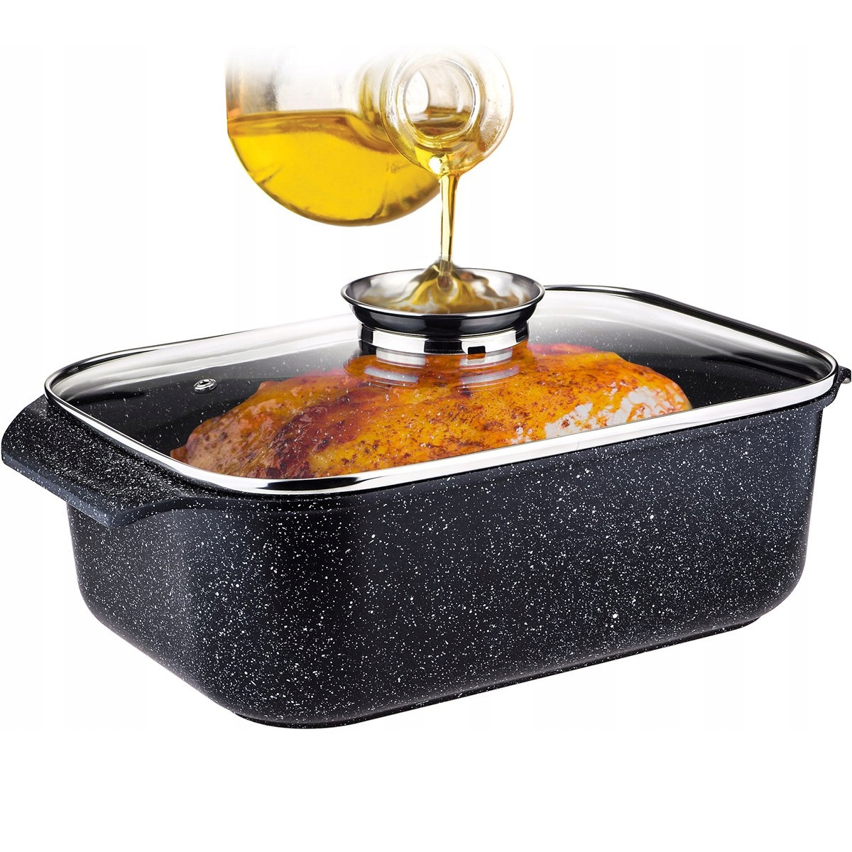 DUŻA BRYTFANNA GĘSIARKA MARMURKOWA CERAMICZNA GARNEK CIĘŻKA NON-STICK AROMA EAN (GTIN) 5907738876622