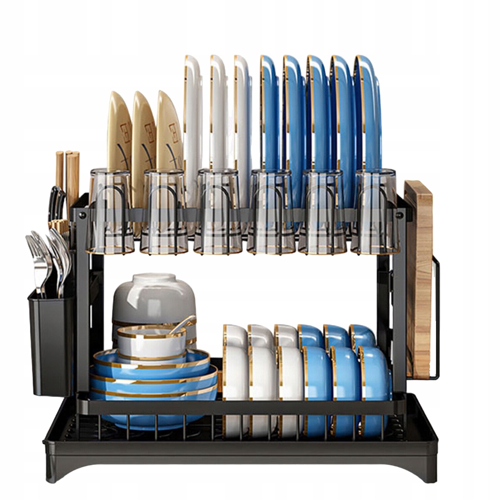 Levně Odkapávač Na Nádobí Stojící Černý Odkapávač Velký 42 CM X 29 CM X 30 CM