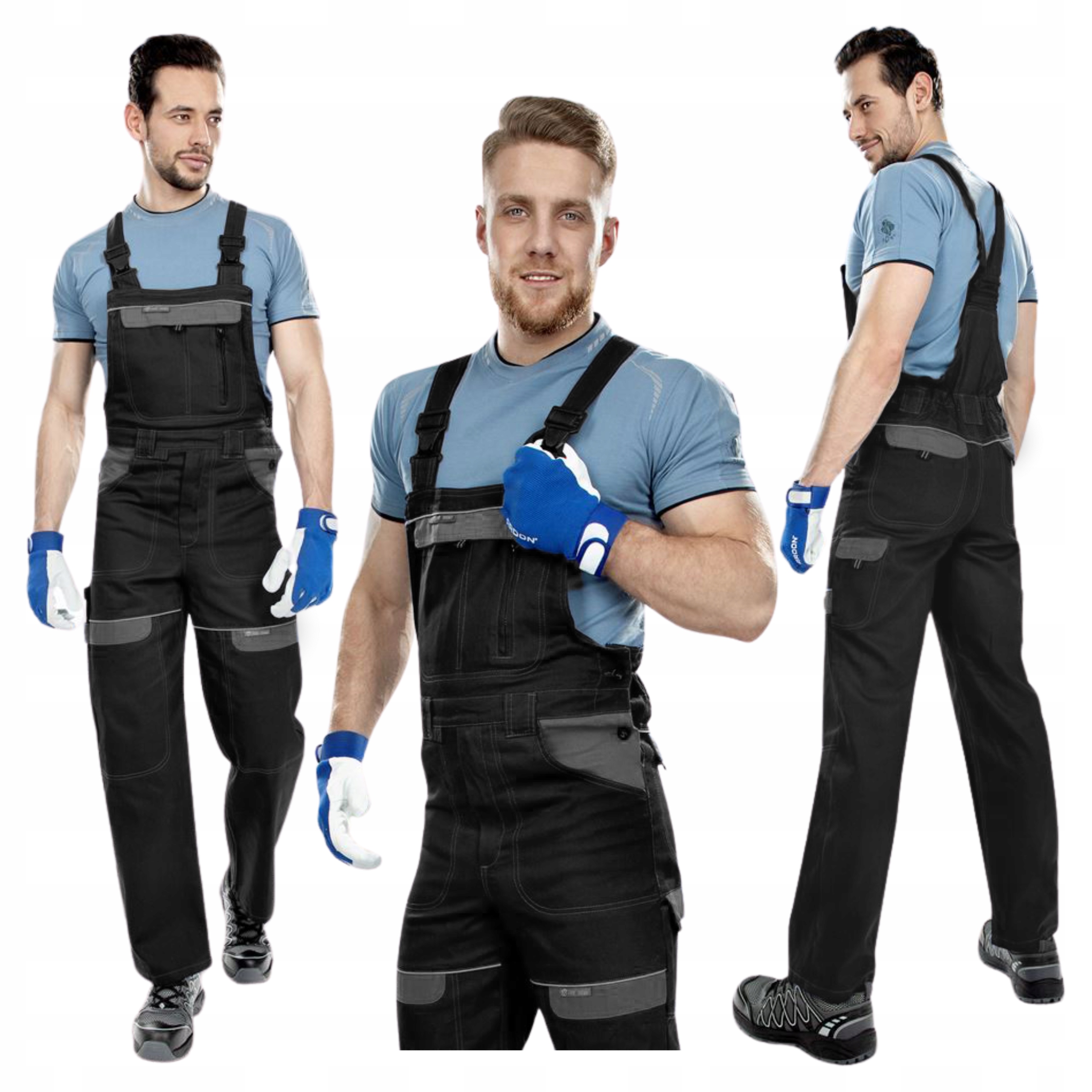 Ogrodniczki Robocze Spodnie Ochronne Do Pracy Bawełniane 100% Bawełna r.56