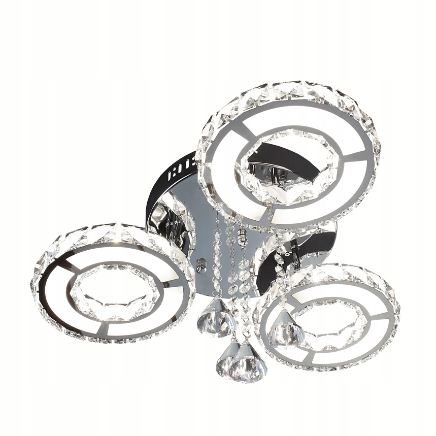 Otylia Lampa sufitowa plafon żyrandol Glamour ring kryształ loft Led 30W