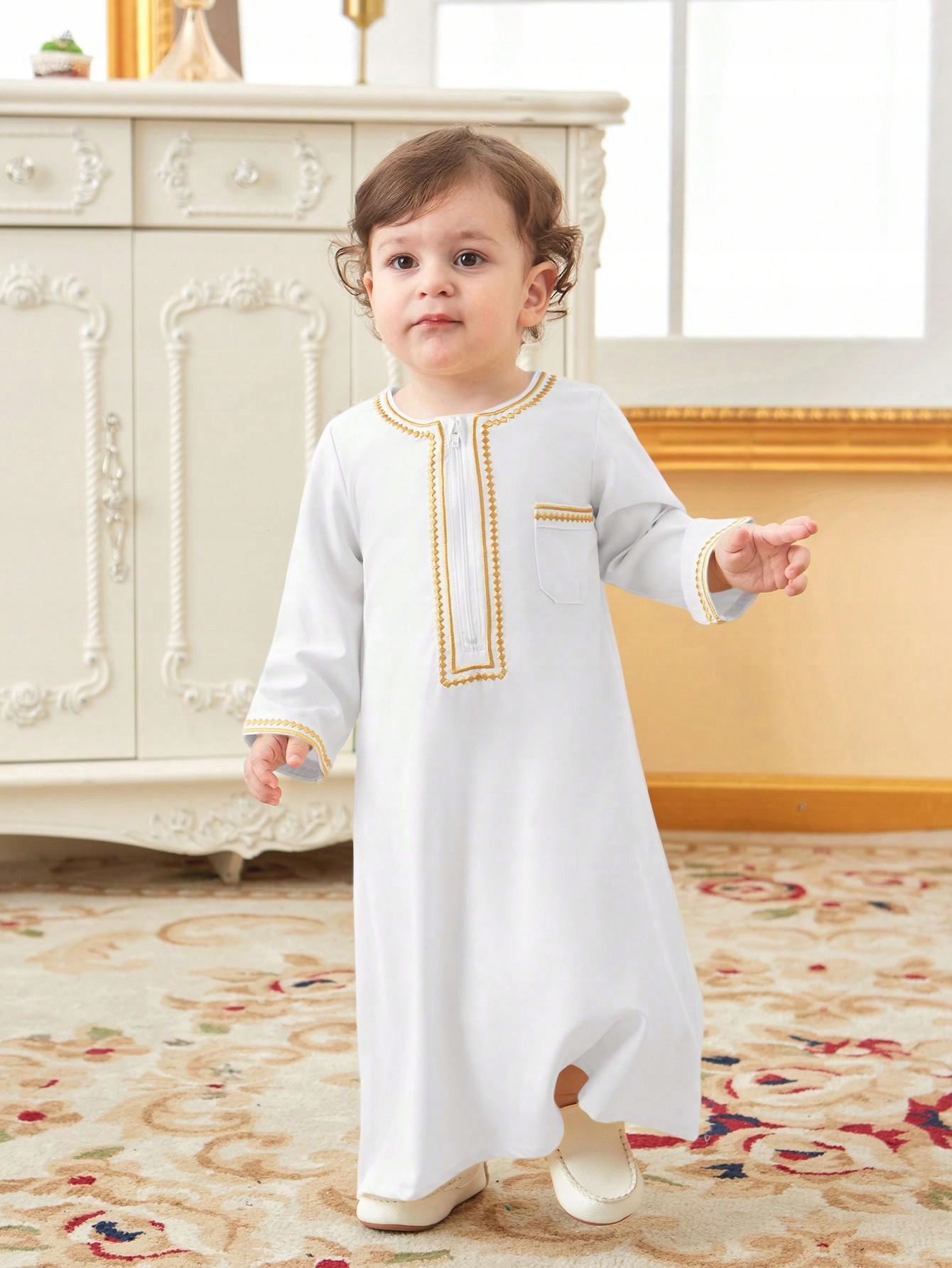 SHEIN BIAŁY SZLAFROK ZDOBIENIE R4J S03__74