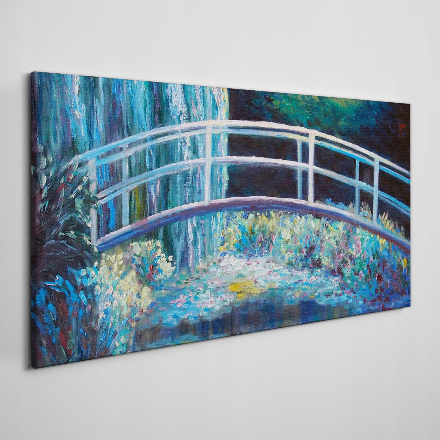 

Obraz na płótnie Malarstwo most kwiaty 100x50 cm
