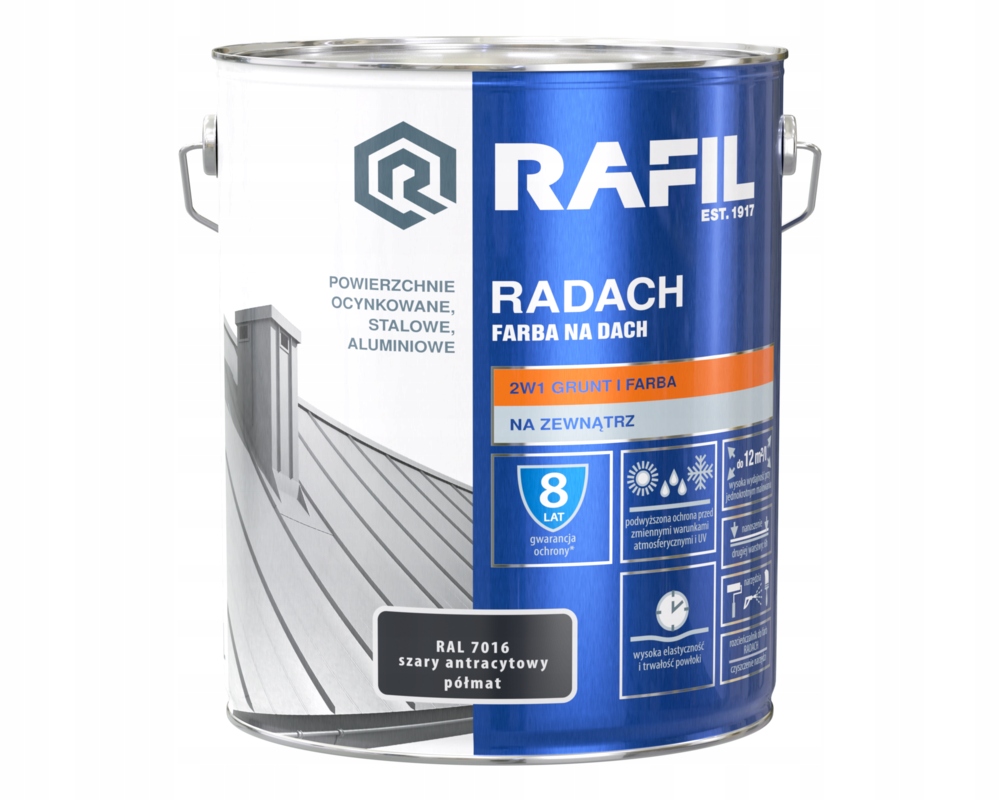 Rafil Radach RAL7016 Šedý Antracit Polomat 10L