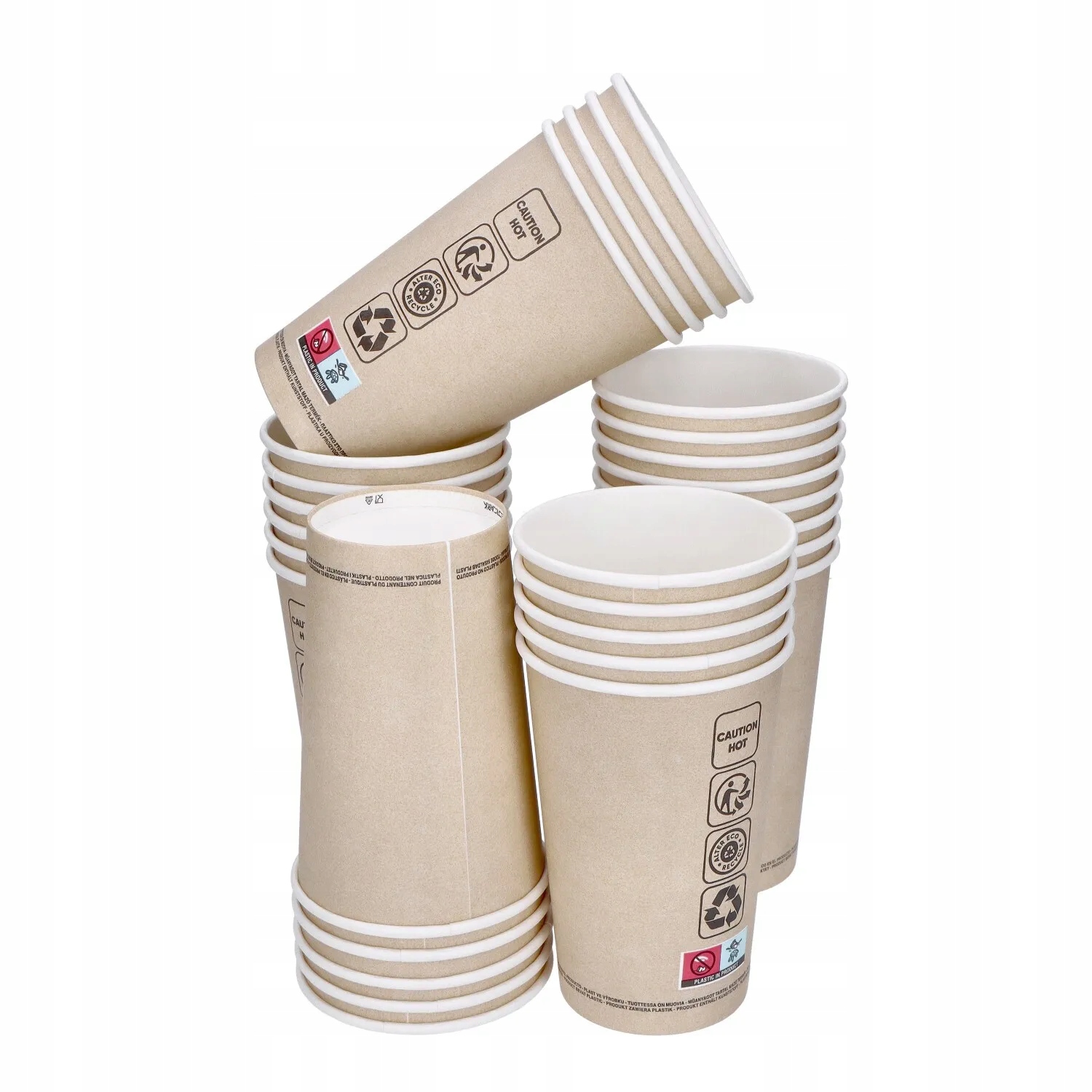 

Kubki papierowe jednorazowe kraftowe 400ml 50szt